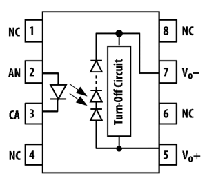 Schéma de principe - Broadcom Pilotes photovoltaïques automobiles ACPL-K309T